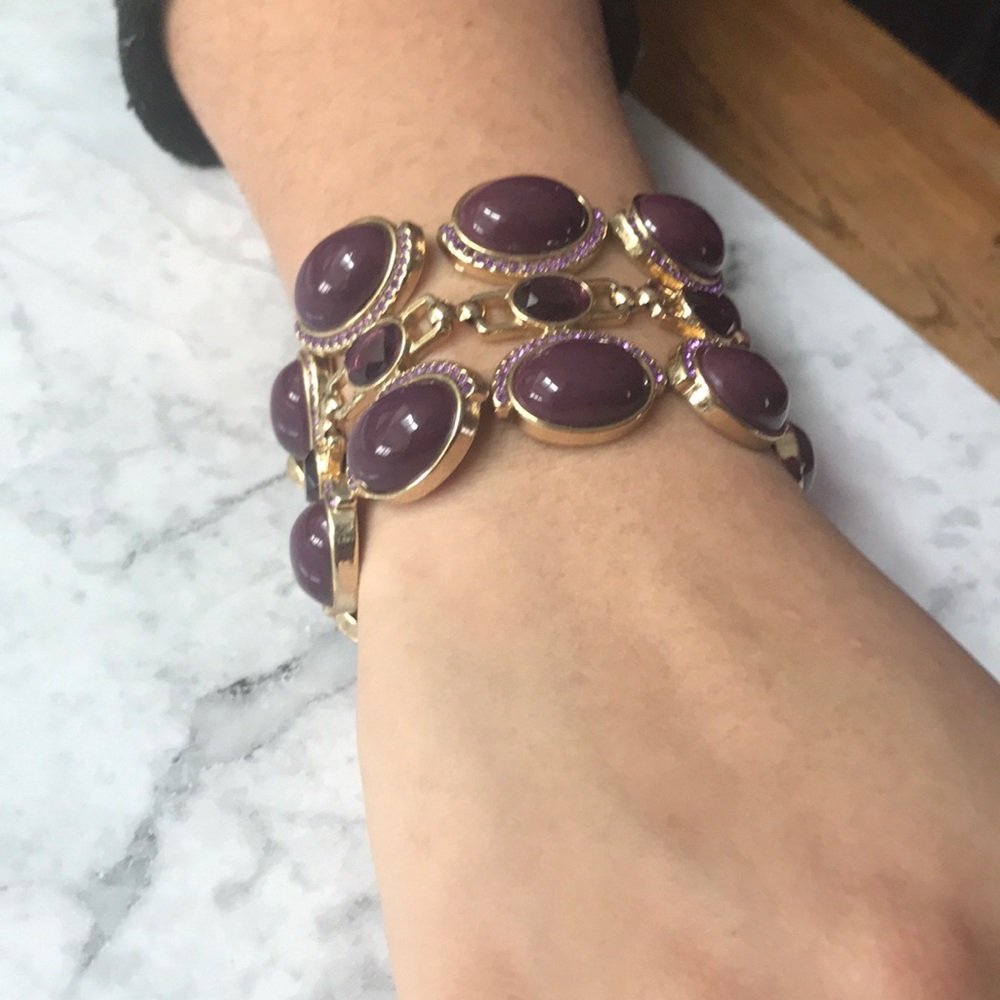 Purple stone bracelet - costume